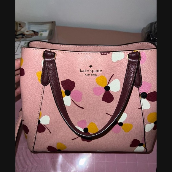 Kate Spade Pink and Yellow Floral Satchel - Picture 1 of 4